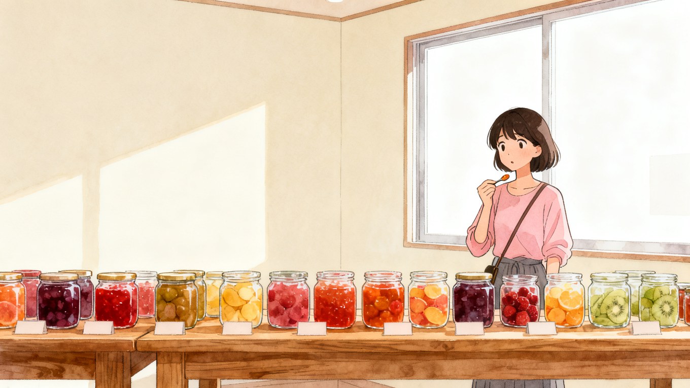 窓辺のノートに将来の家族の暮らしを思い描く女性のイラスト